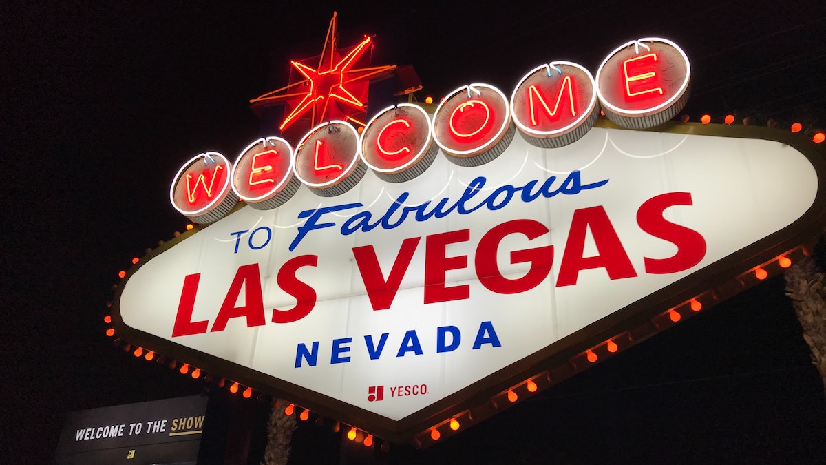 The famous welcome to Las Vegas sign