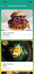 Family Dinner Picker app home screen